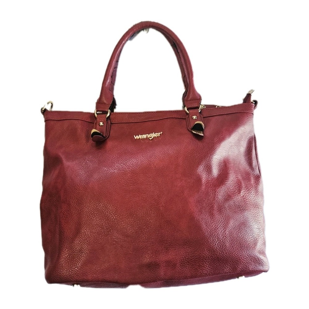 Wrangler HandBag For Women Wester‎ Purse Versatile Handbags Red Leather - Picture 2 of 12